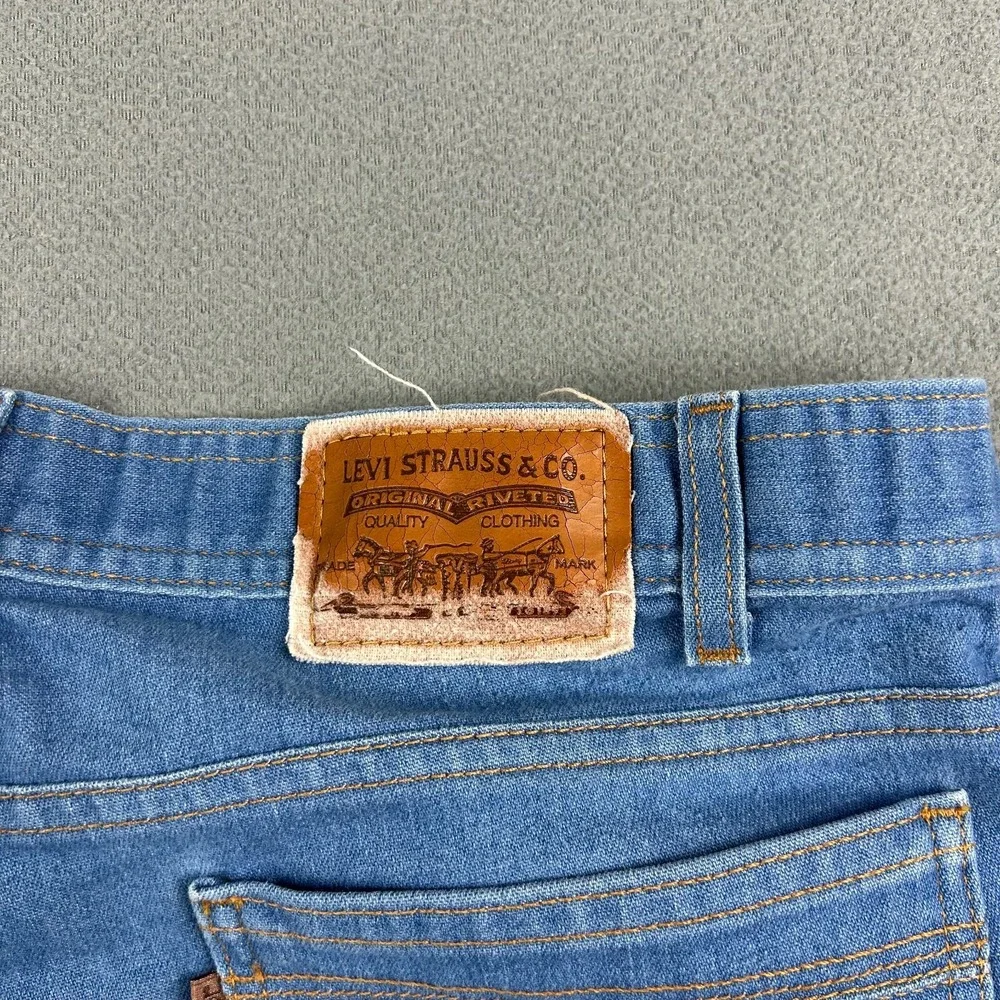 Levis 977 Jeans Mens 38x32 Brown Tab Vintage 2001‎ Straight Leg Blue